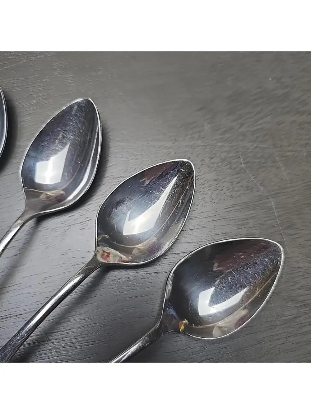6 National Silver VALINDA Stainless NS Scrolls Oval Soup Spoons 7 3/4